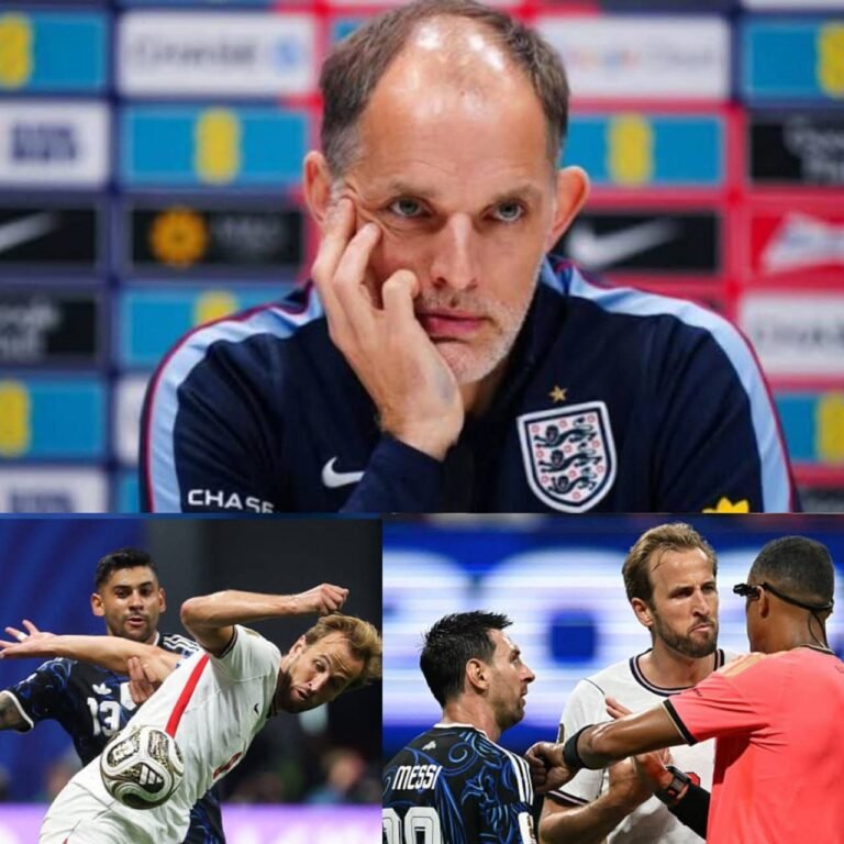 🚨🔥 „Wir haben nicht gegen Argentinien verloren – wir wurden durch skandalöse Entscheidungen besiegt!“ Englands Nationaltrainer Thomas Tuchel hat Schiedsrichter Ismail Elfath scharf kritisiert. 😳⚖️ Er behauptet, dass Lionel Messi dem Schiedsrichter kurz vor Argentiniens Tor etwas ins Ohr geflüstert habe. Tuchel ist der Ansicht, dass England unfair behandelt worden sei, fordert eine umfassende Untersuchung und hat sogar mit rechtlichen Schritten gedroht. Die Fußballwelt diskutiert nun, ob dies der jüngste Schiedsrichter-Skandal der FIFA sein könnte! 🇬🇧💥
