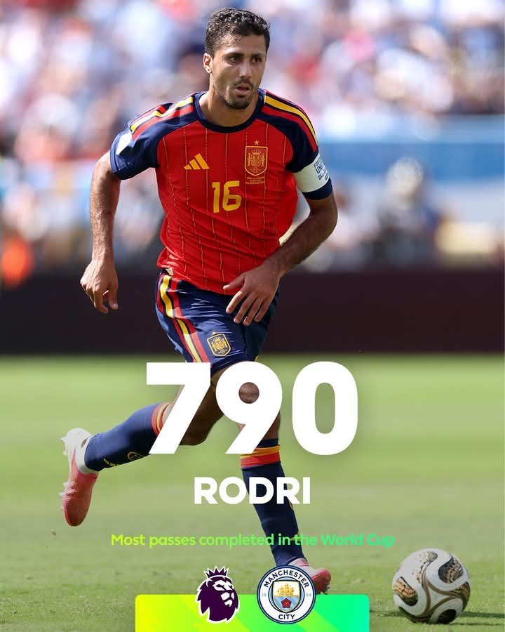 Breaking News 790 passes. A new World Cup record. 🏆