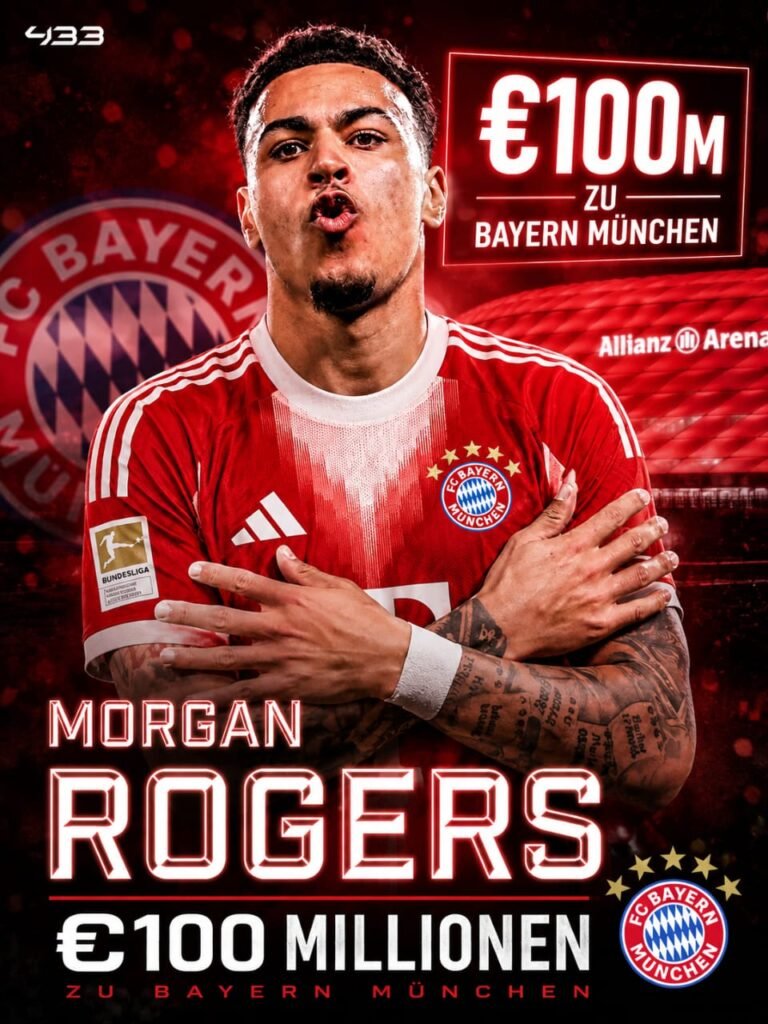 Morgan Rogers wechselt für 100 Millionen Euro zum FC Bayern München