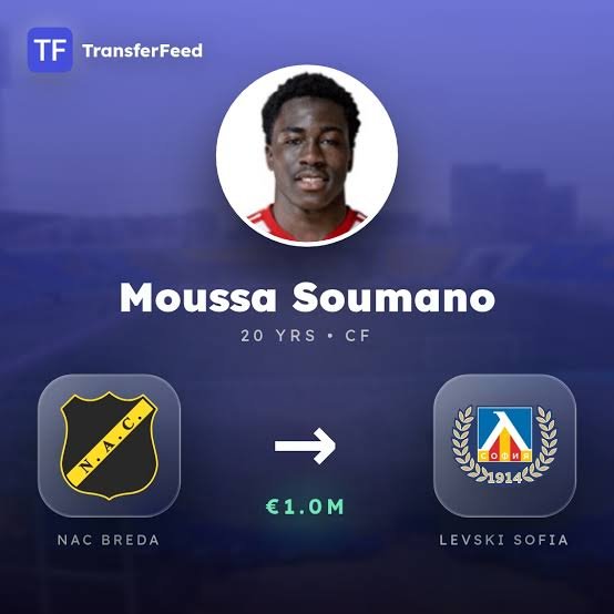 BREAKING NEWS: PFC Levski Sofia have reportedly made a major statement of intent by moving decisively to secure the future of highly rated forward Moussa Soumano, with the Bulgarian giants said to have agreed a new contract with the talented attacker despite growing interest from clubs elsewhere.